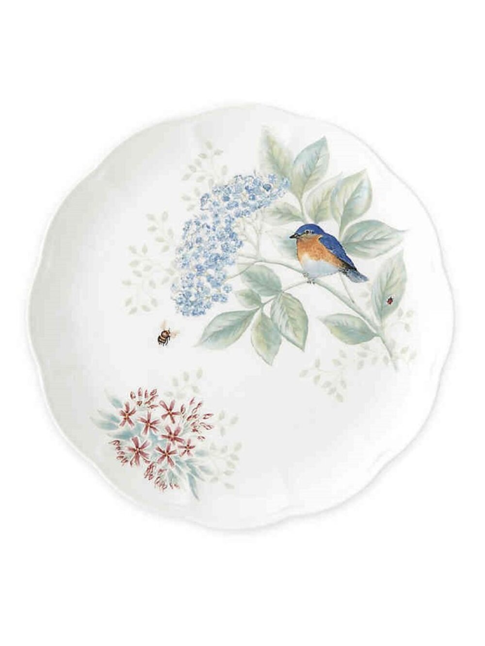 new without tags Lenox Butterfly Meadow BLUEBIRD 11-inch Porcelain Dinner Plate